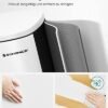 Songmics Kitchen Pedal Bin, 50L Rubbish Waste Bin, med plastisk indre spand, hængslet låg, blød lukning, lugtbestandig og hygiejnisk, hvid LTB101W01 - Billede 3