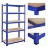Songmics-hylderenhed, 5-lags kraftig opbevaringsstativ med justerbare hylder, max. Belastning 875 kg (175 kg pr. Tier), til garage, skur, kælder, 180 x 90 x 40 cm, blå GLR40Q - Billede 4