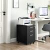 Songmics Office Chest of skuffer, kommode, Lockable File Cabinet, sort - Billede 2
