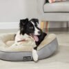 Hundeseng, Donut Katteseng, Rund, 70 Cm Dia, Lysegrå - Billede 4
