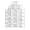 Songmics Shoe Boxes, Pack med 18 skoopbevaringsarrangører, White LSP106W18