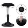Balancepude med 360° rotation og anti-slip bund.