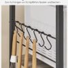 Vasagle Baker's rack med hylder, mikrobølgestativ med trådkurv, 6 s-hooks, køkkenhylde, værktøjsopbevaring til krydderier, gryder og pander, greige og sorte KKS035B02 - Billede 7