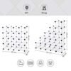 Songmics Interlocking Shoe Rack, rektangulær opbevaringsarrangør, 15-slot modulær DIY-opbevaringshylde, metaltrådgarderobe, hvid LPC44S - Billede 6