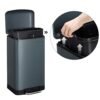 Songmics Rubbish Bin, 30 L Kitchen Bin, Steel Pedal Bin With Inner Bucket and Lid, Soft Closure, Odor Seal til Kitchen, Living Room, Smoky Grey LTB01Gs - Billede 2