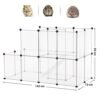 Songmics Guinea Pig Playpen, DIY Plastic Modular hegn, White LPC03W - Billede 6