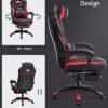 Songmics Executive Office Chair, Ergonomic, Black, Red OBG77BR - Billede 5