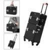 Songmics Professional Makeup Case, Travelling Beauty Trolley, stor kosmetisk vogn til frisører, låsbar rullende makeup -sag med universelle hjul, låg og skulderrem, sort JHZ04B - Billede 3