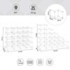 Songmics Modular Shoe Rack 15 terninger, DIY -hylde med metalnetpaneler, garderobeskabet Hallway Soveværelse inkluderer gummi -gavel, hvid, LPI44WS - Billede 4