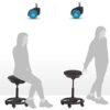 Songmics Aktiv siddende balancestol, Height Justerable Work Affol - Billede 6