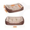 Hundeseng, Hundesofa, Vendbar Hynde, 65 X 55 X 20 Cm, Brun - Billede 3