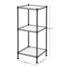 Songmics Badeværelseshylde, 3-lags wire-susing-enhed, metal opbevaringsstativ, 30 x 30 x 73 cm,, sort - Billede 5