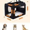 Hundeholder, Foldbar Kæledyrsbærer i Stof, 70 X 52 X 52 Cm, Sort - Billede 3