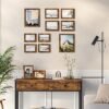 Songmics sæt med 10 billedrammer, to 20 x 25 cm (8 x 10 tommer), fire 13 x 18 cm (5 x 7 tommer), fire 10 x 15 cm (4 x 6 tommer), plastfront, MDF, rustik brun RPF310X01 - Billede 2