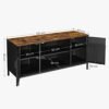Songmics TV Stand, TV -kabinet, tv -bord med 3 justerbare hylder, rustik brun og sort - Billede 4