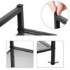 Songmics 3-lags sko rack, stabelbar skoarrangør, 9-12 par sko, metal, sort - Billede 6