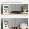 Songmics RPF258W01 Sæt med 2 roterende fotorammer til 5 x 7 tommer fotos med 2 glaspaneler til stående eller hængende MDF White - Billede 2