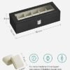 Songmics Watch Box med 6 slots, urkasse med glaslåg, sort syntetisk læder, grøngrå foring - Billede 7