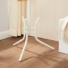Songmics frakke rack, fritstående metal frakke træ, 11 kroge med træ ender, til frakker, hatte, tasker, 53,5 x 53,5 x 173 cm, hvid RCR028W01 - Billede 5
