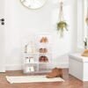 Songmics -skobokse, plastskoopbevaringsarrangører med klare døre, sæt af 6, stable, let samling, 27 x 34,5 x 19 cm, op til britisk størrelse 10, hvid LSP032W06 - Billede 2
