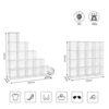 Songmics 16 Cube Metal Wire Storage Organizer, DIY Closet Cabinet and Modular Shelving Grids, Wire Mesh hylder og rack, White LPI44W - Billede 5