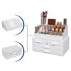 Songmics Cosmetics Organizer, makeup storage holder med 4 skuffer og 16 rum, hvid - Billede 4