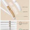 Songmics CRW011W02 Sæt med 20 gummifrakkehænger Solid Wood-skridsikre hak i skulderområdet med bjælke til bukser Rotatable 360 ° til dragter Shirts Coats White - Billede 3