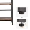 Vasagle reol, industriel foldningsopbevaringsstativ, 4-lags boghylde, multifunktionel hylde, let samling, med metalramme, til stue, soveværelse, køkken, rustik brun LLS88X - Billede 7