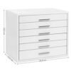 Songmics Wooden Jewellery Box, 6-lags smykker arrangør, ure, hvid - Billede 4