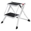 Songmics 2-trins stigen, kraftigt stål, foldning, bærbar med anti-slip mat max. Belastningskapacitet op til 150 kg testet og certificeret af Tüv Rheinland GSL02WT