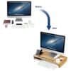 Songmics Bambus Monitor Stand Riser, Desktop Organizer til bærbar computer, mobiltelefon, tv, printer LLD201, naturlig, 60 x 30,2 x 8,5 cm - Billede 4