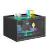Songmics -skobokse, pakke med 6 stable skoarrangører med klar dør, plastskoopbevaring til britisk størrelse 11, 36 x 28 x 22 cm, sort LSP06CB - Billede 7