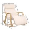 Songmics Solid Wood Rocking Stolefodstøtte med 5 justerbare højder holder op til 150 kg lysegrå lyy41m - Billede 4
