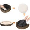 Hundeseng, Hundesofa, Katteseng, Donutform, Rund, 65 Cm Dia, Brun - Billede 3