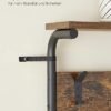 Vasagle Knageholder, skostativ, Industriel, Rustik Brun og Sort - Billede 7