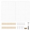 Songmics Grid -paneler, sæt med 2, fotovægskærm, metal mesh vægindretning, multifunktionel hængende billedvæg, DIY, kunstdisplay, s krog, klip, hamp ledning, hvid LPP02W