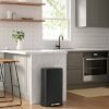 SONGMICS køkkenspand 30L, med pedal, soft-close låg, stål, sort - Billede 2