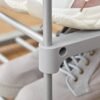 Songmics 5-lags sko rack, opbevaringsarrangør af metal sko, stabelbart opbevaringsstativ, rumbesparende, fritstående hylde, til gang, soveværelse, stue, grå LSA005G02 - Billede 4
