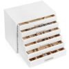 Songmics Wooden Jewellery Box, 6-lags smykker arrangør, ure, hvid - Billede 3