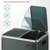 Songmics Kitchen Bin, 2 x 15 l Stål affaldsbakke, blød lukning, lugtforsegling, antracitgrå - Billede 5