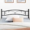 Vasagle dobbeltseng ramme metal seng ramme passer 140 x 190 cm madras gæst seng let samling sort rmb073b01 - Billede 7