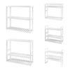 Songmics BCB13W bambushylde, højdejusterbar, 3 lagshylde, 60 x 15 x 54 cm, til badeværelse, væg, køkken, bøger, hvid - Billede 6
