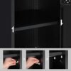 Songmics Storage Cabinet, Floor Cabinet med dør, skænk med justerbar hylde, stålramme, rumbesparende, industriel stil, rustik brun og sort LSC101B01 - Billede 6