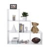 Vasagle Stair Shelf Bogreol Trin Hylde med 6 terderstige Hyldestue Divider Cube Hylde Fritstående kontor Stue Soveværelse Hvid LBC63WT - Billede 7