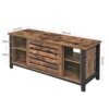 Vasagle Industrial TV Stand for TV'er op til 48 tommer, tv -skab med skydedøre og 2 hylder, Lowboard i stuen Soveværelse Hallway, stål, 110 x 40 x 45 cm, rustik brun LTV41BX - Billede 5