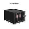 Songmics Shoe Box, Stackable Shoe Organizer, plastskoopbevaring med klar dør, let at samle, sæt på 6, 28 x 36 x 22 cm, størrelser op til Storbritannien 11, sort LSP06BK - Billede 6