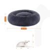 Hundeseng Donut Katteseng Fluffy Beroligende Kæledyrsseng, 50 Cm Mørkegrå - Billede 4