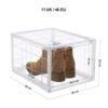 Songmics Shoe Box, Stackable Shoe Organizer, plastskoopbevaring med klar dør, let at samle, sæt på 6, 28 x 36 x 22 cm, størrelser op til Storbritannien 11, gennemsigtig LSP06TP - Billede 5