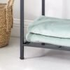 Songmics Metal Badeværelset Badeværelse Køkkenhylde 3 Tier Badeværelse Hylde Stående Hylde Plant Hylde Udvidelige Justerbare hylder Industrielt design til badeværelse køkken sort BSC33BK - Billede 7