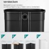 Songmics Kitchen Pedal Bin, 50L Rubbish Waste Bin, med plastisk indre spand, hængslet låg, blød lukning, lugtbestandig og hygiejnisk, hvid LTB101W01 - Billede 6